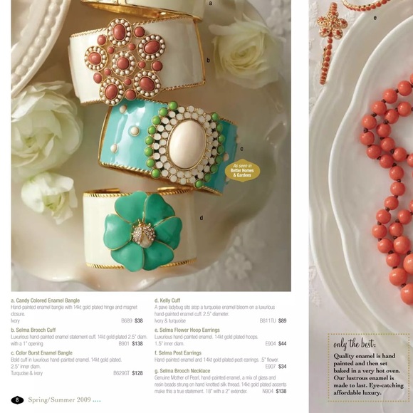 Vintage Stella & Dot Kelly Cuff Enamel Bracelet MINT - Picture 1 of 5